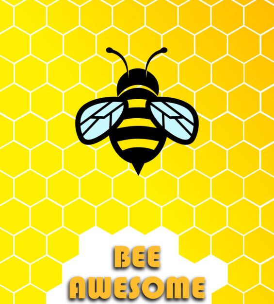 Illustration und Grafikdesign: BEE AWESOME Design für Social Media und Merchandising.